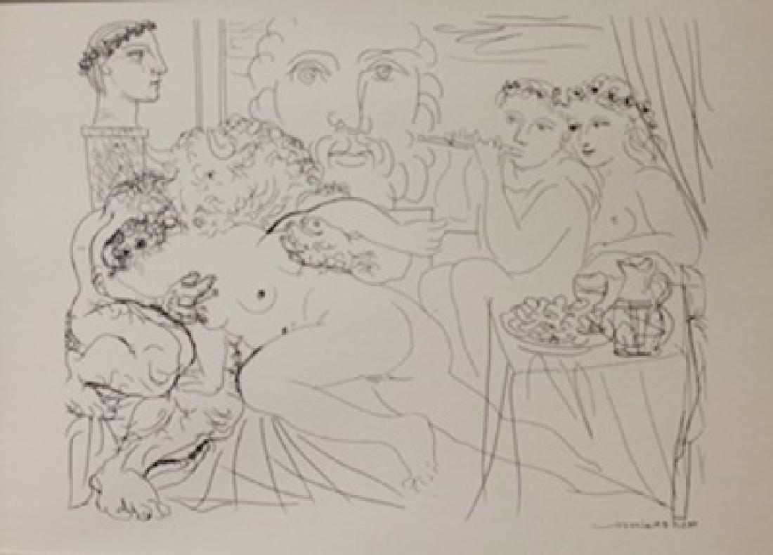 Minotaur Caresing Girl 1937 Litho- Picasso: Signed, authentic lithograph , approx. unframed size 11x8 .