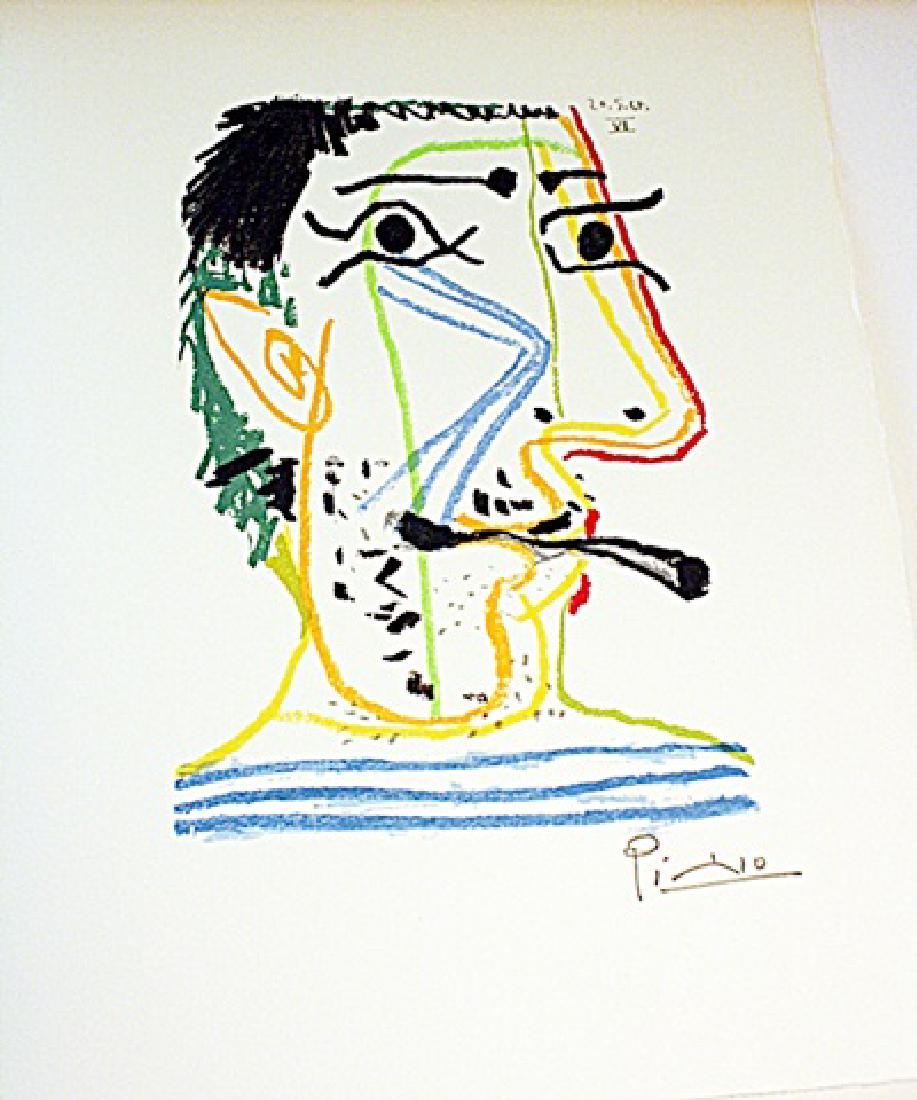 Lithograph after Pablo Picasso: Authentic Lithograph , Bearing an Interpretive Signature of the Artist, Size Approx. 13" x 10" In.