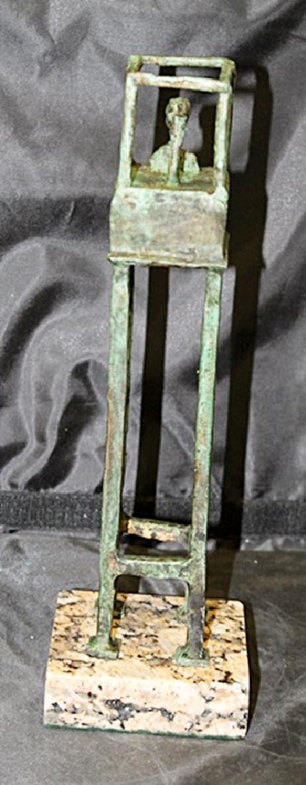Signed Limited Edition Alberto Giacometti: Old recast patina bronze sculpture Alberto Giacometti, bearing a signature in a limited edition. Alberto Giacometti was a Swiss sculptor, painter, draughtsman and printmaker. He was born in the canton