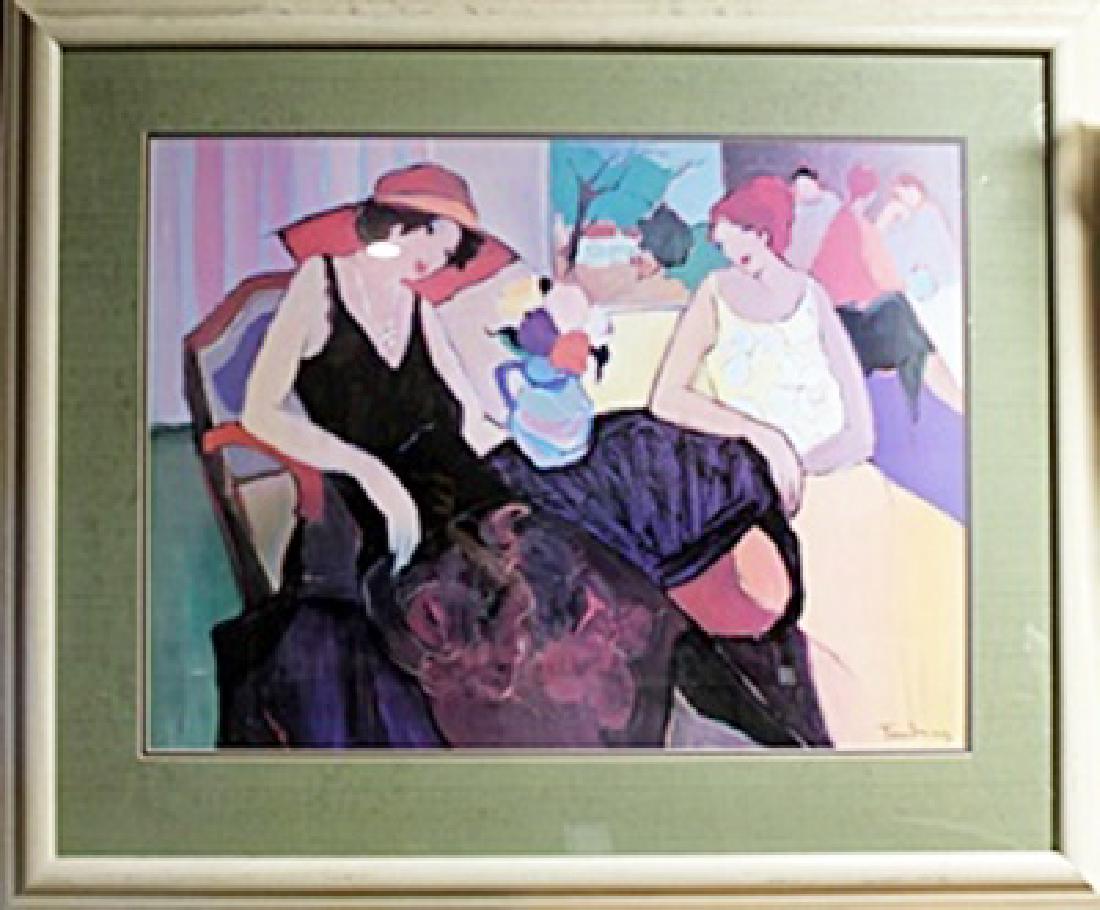Relationship - Lithograph - Itzchak Tarkay: Professiaonlly Framed, Plate Signed, authentic lithograph Itzchak Tarkay, Approximate Size 38 x 31 Inches