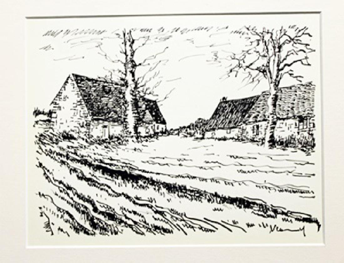 Les Challonges - Maurice De Vlaminck - Lithograph: Lithograph by Maurice De Vlaminck. Maurice de Vlaminck was a French painter. Along with André Derain and Henri Matisse he is considered one of the principal figures in the Fauve movement, a group of