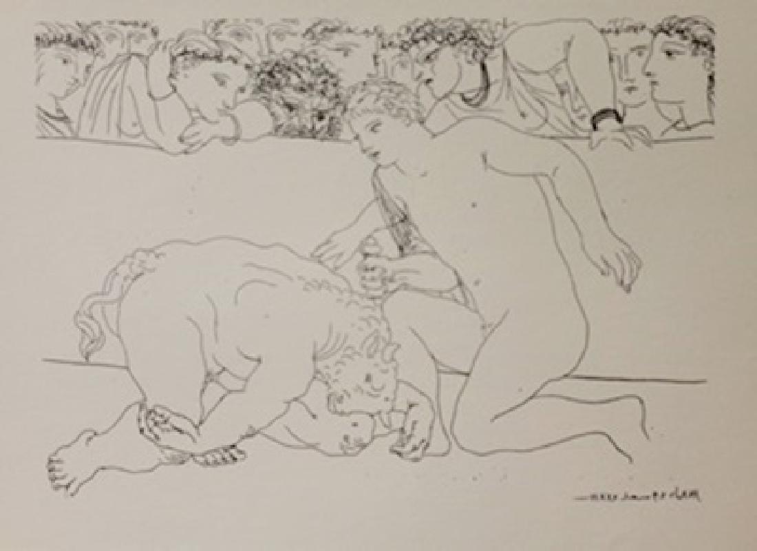 Minotaur Defeated 1933 Lithograph- picasso: Signed, authentic lithograph , approx. unframed size 11x8 .