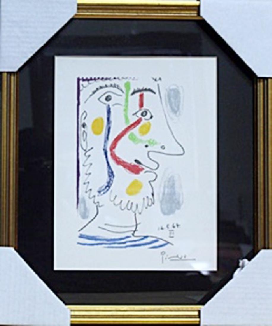 Signed Lithograph - Pablo Picasso: Lithograph, bearing the signature in the manner of Marc Chagall, Approx Size 16 x 13 In.
