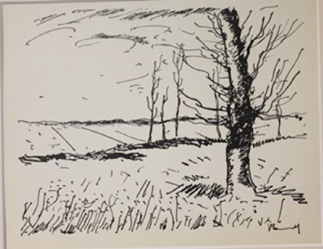The field - Lithograph valmark: Signed, authentic lithograph , approx. unframed size 12x9 .