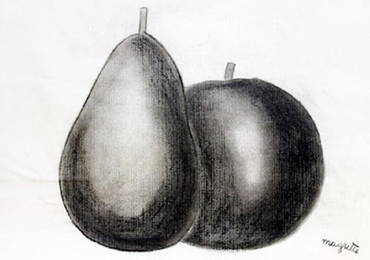 Fruits 1951' - Drawing on Paper - Rene Magritte