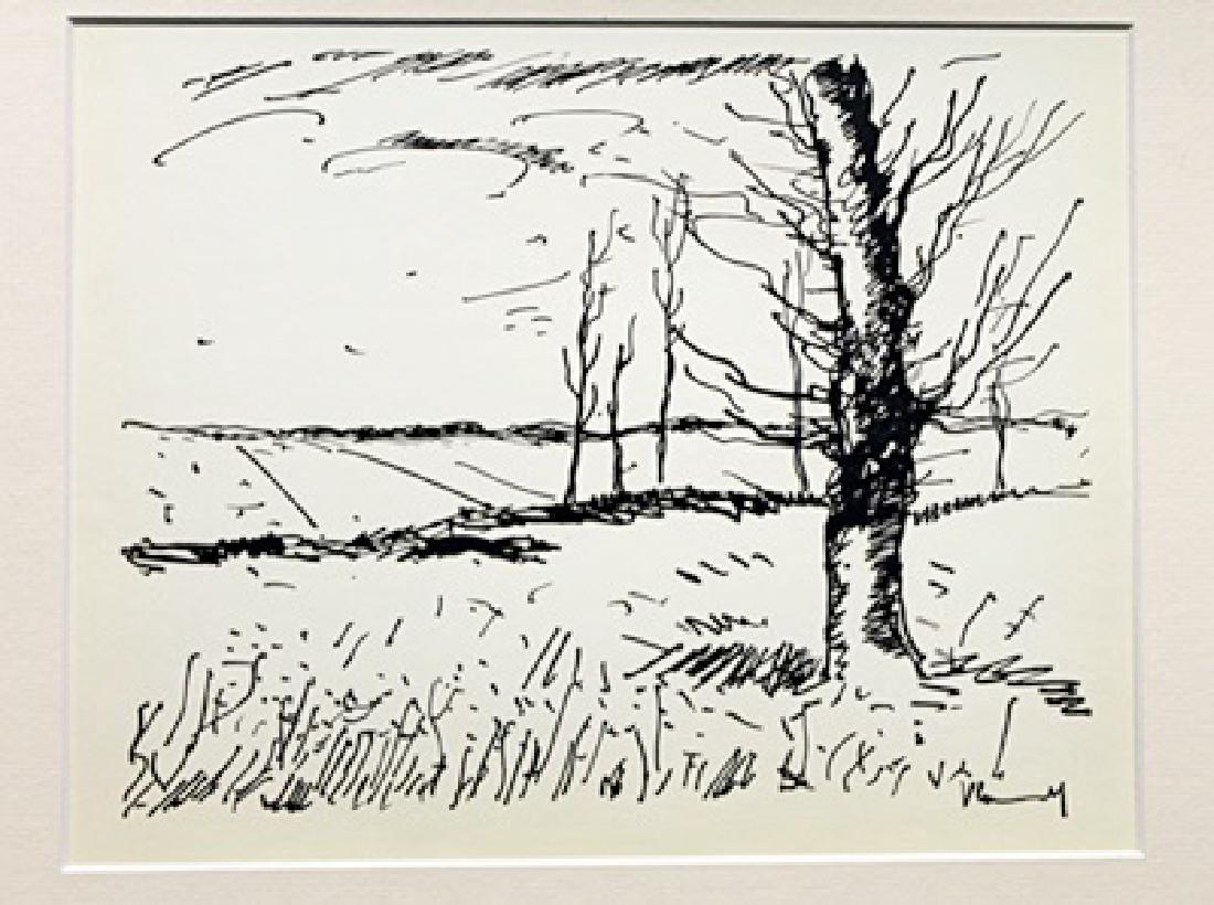 Valley Of The Avre - Maurice De Vlaminck - Lithograph: Lithograph by Maurice De Vlaminck. Maurice de Vlaminck was a French painter. Along with André Derain and Henri Matisse he is considered one of the principal figures in the Fauve movement, a group of