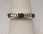 Stunning Black Diamonds Silver Band