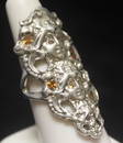 Fancy Custom Sapphire Silver Ring