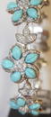 Stylish Sapphire and Turquoise Bracelet