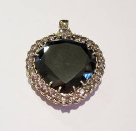 Stunning Black & White Diamond Heart Pendant