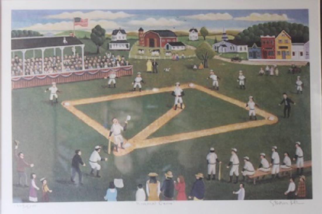 Americas Game Baseball - Steven Klein - Lithograph: Lithograph by Steven Klein. Steven Klein is a contemporary fine art and commercial photographer. An in-demand and highly influential figure of the fashion industry, his photographs of models, actors,