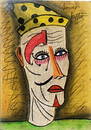 The Clown - Pastel Drawing on Paper - Bernard Buffet