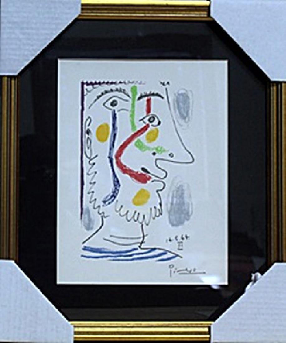 Signed Lithograph - Pablo Picasso: Lithograph, bearing the signature in the manner of Marc Chagall, Approx Size 16 x 13 In.