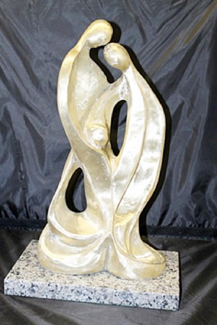 Signed Limited Edition Jacques Lipchitz: Old recast gold over patina bronze sculpture Jacques Lipchitz, bearing a signature in a limited edition. Jacques Lipchitz was a Cubist sculptor, from late 1914. Lipchitz retained highly figurative and