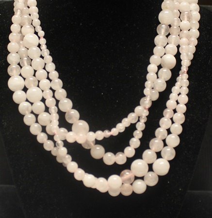 Fancy Pink Jade Necklace: Fancy Pink Jade Necklace. Jades twt approx. 2800 cts and size approx. 24 in.