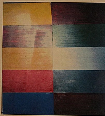 Sean Scully - Untitled: Sean Scully "Untitled" oil on paper circa. 1996, private collection approx. 19x13in. An Irish-born American-based painter and printmaker who has twice been named a Turner Prize nominee. His work is co