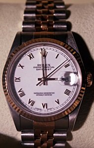 Two-Tone DateJust Rolex Wrist Watch: Oyster Perpetual, DateJust, Superlative Chronometer Offically Certified, Rolex Wrist Watch, Excellent Condition with Books and Records,