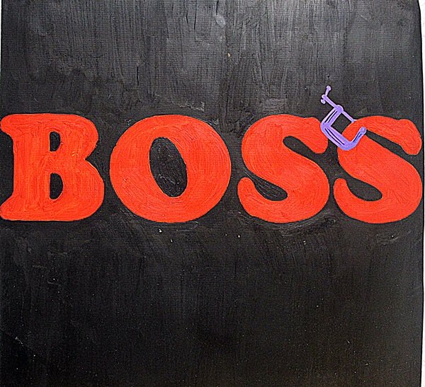 Ed Ruscha - Boss 1960 Oil: Oil on paper Ed Ruscha "Boss", circa 1960, private collection, unframed dimensions approx 12x12.
