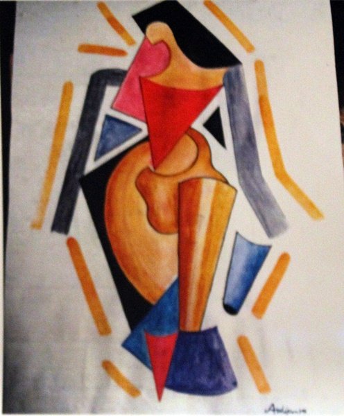 Alexander Archipenko Watercolor - Woman: Watercolor on paper after attributed to Alexander Archipenko, "Woman", circa 1933, private collection, unframed dimensions are approximately 19x13. Alexander Archipenko, (born May 30, 1887, Kiev, Ukra