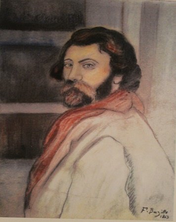 Frederic Bazille - Self Portrait: Frederic Bazille "Self Portrait" Pastel on paper circa. 1863, private collection Approx. 19x13in. Frederic Bazille was a French painter who helped found the Impressionist movement of the late 19th cen