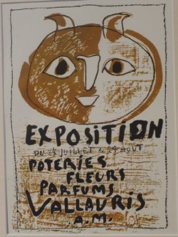 Exposition du 24 juillete au 29 aout lithograph -: Signed, authentic lithograph , approx. unframed size 13x10 .