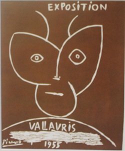 1955 vallavris Expo lithograph - Picasso: Signed, authentic lithograph , approx. unframed size 11x9 .