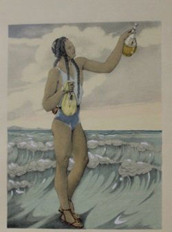 Poured into the sea - Lithgraph - Legrand: Signed, authentic lithograph , approx. unframed size 9x7 .