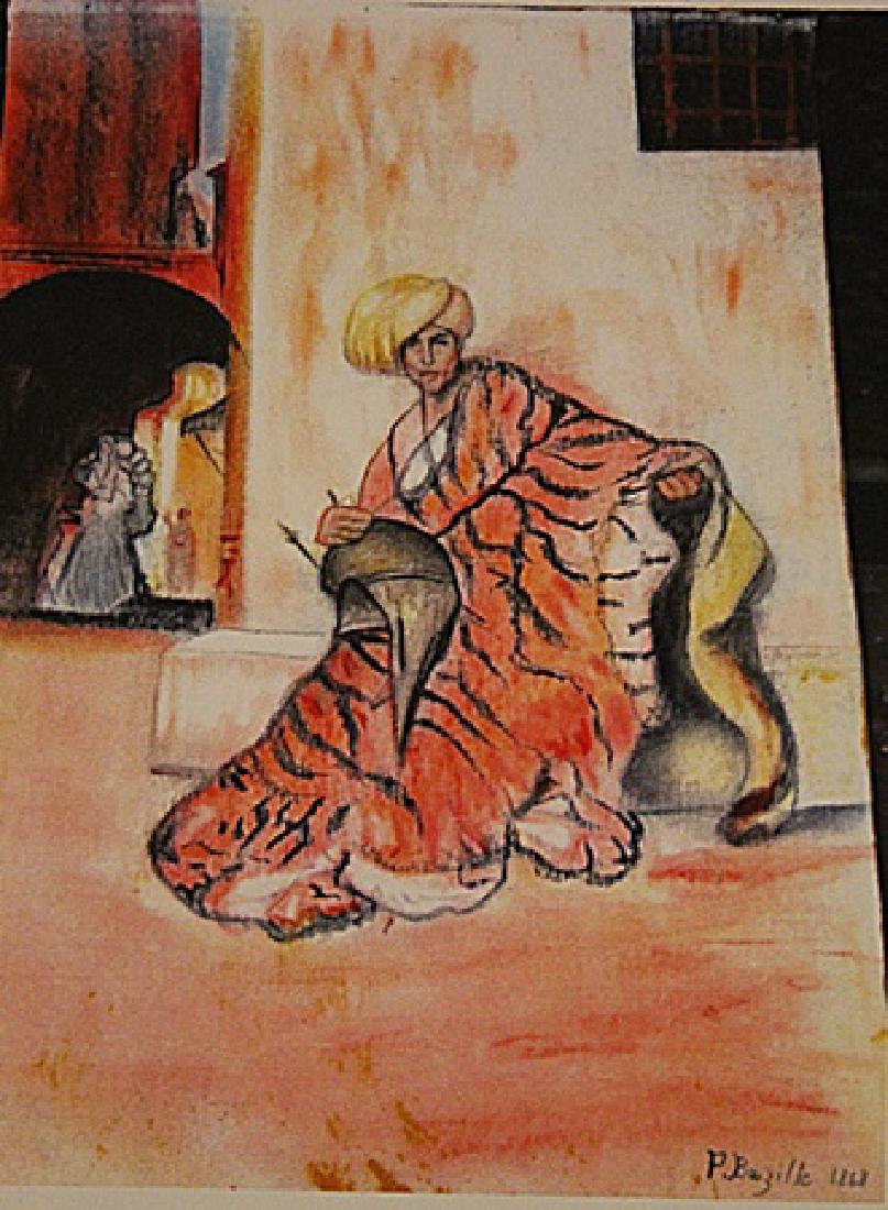 Frederic Bazille - Portrait of Homar: Attributed to in the manner of Frederic Bazille "Portrait of Homar" Pastel on paper circa. 1868, private collection Approx. 19x13in. in the manner of Frederic Bazille was a French painter who helped f