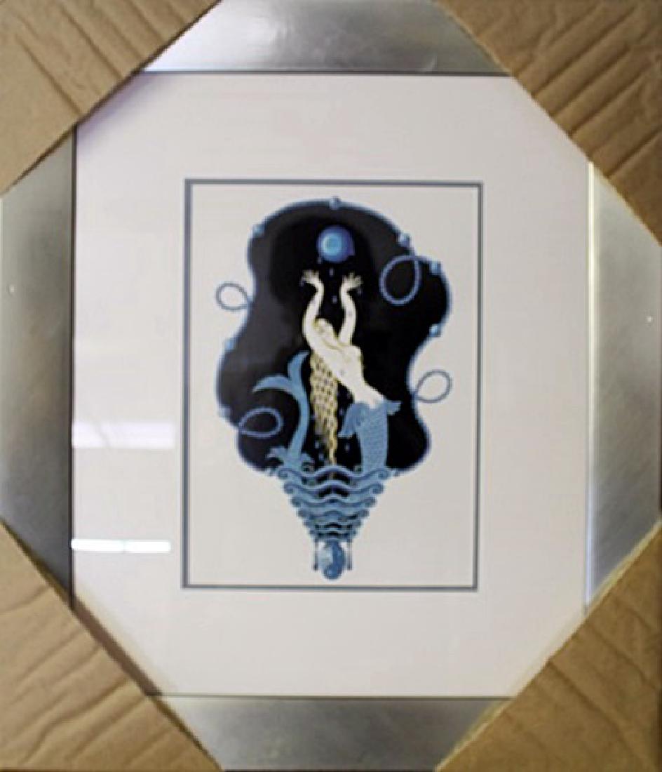 Lithograph "Mermaid" By Erte: Lithograph "Mermaid" By Erte, Size Approx. 22 x 19 In.