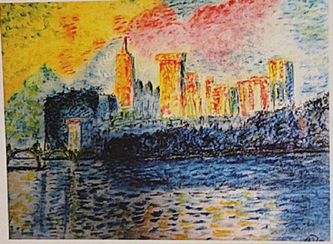 Andre Derain - The Palace Rivera: Oil on paper in the manner of Andre Derain "The Palace Rivera" circa 1930, private collection, unframed dimensions approximately 19x14. André Derain was a French artist, painter, sculptor and co-foun