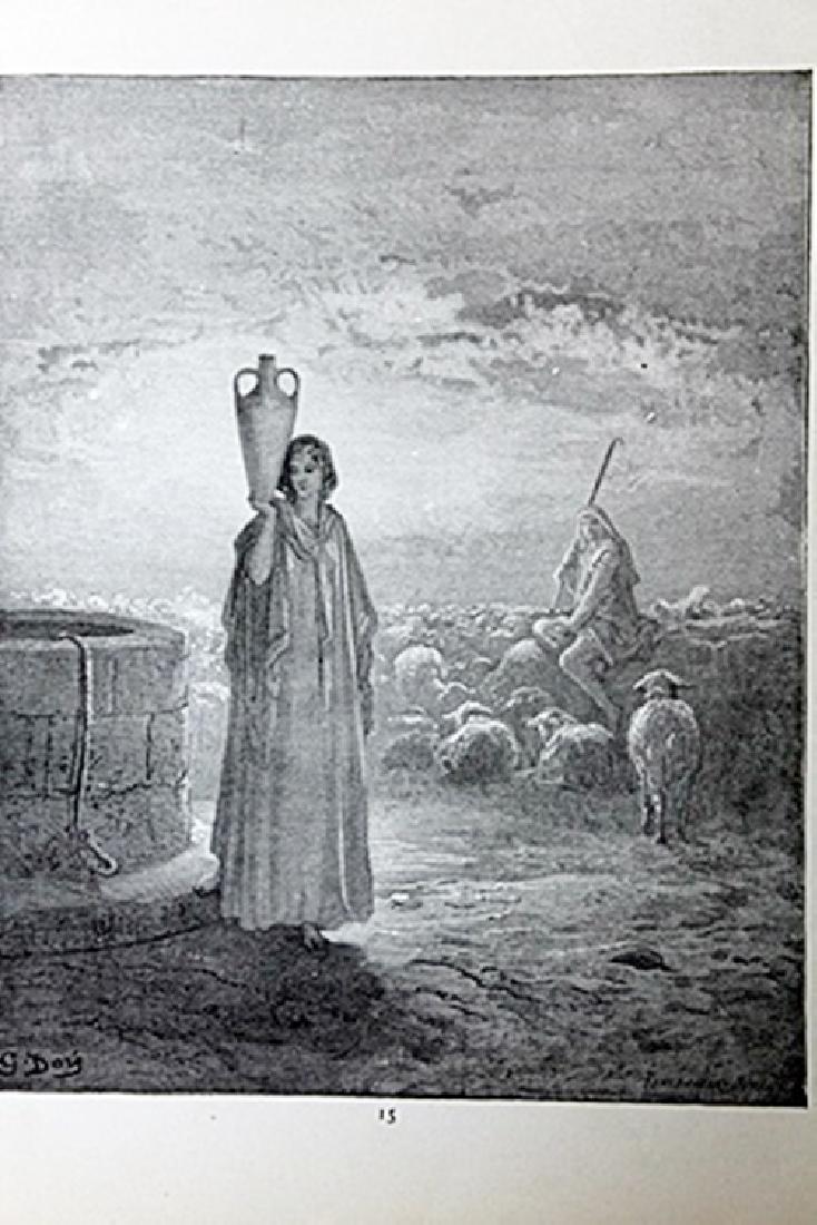 The Dore Bible Gallery "Jacob Tending the Flocks of: From The Dore Bible Gallery containing one hundred superb illustrations. By Gustave Dore born in the city of Strasburg, January 10, 1833.
