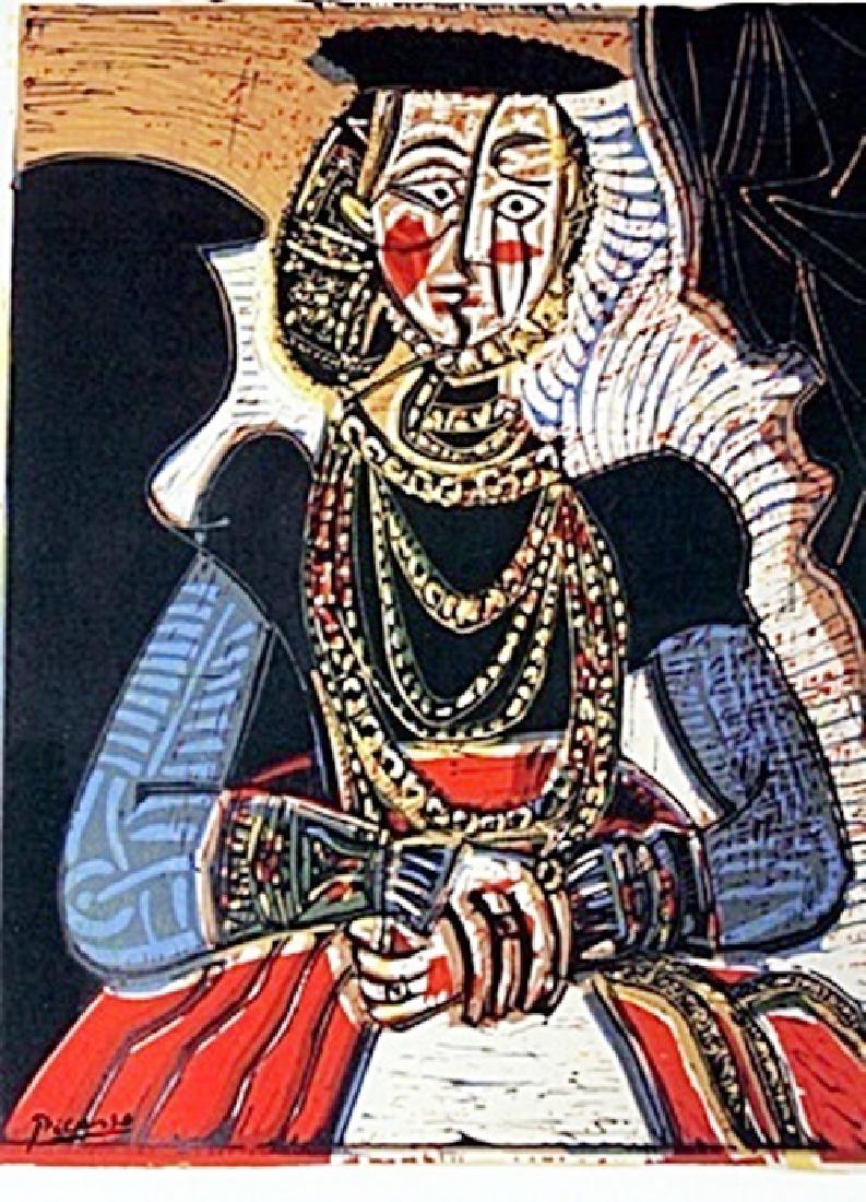 Portrait of a Young Woman ( Lucas Cranach the Younger).: Signed LIMITED EDITION GICLEE. IMAGE SIZE: 10.5X13 1/4. PABLO PICASSO. Pablo Ruiz y Picasso, known as Pablo Picasso (25 October 1881 – 8 April 1973) was a Spanish painter, sculptor, printmaker, cera