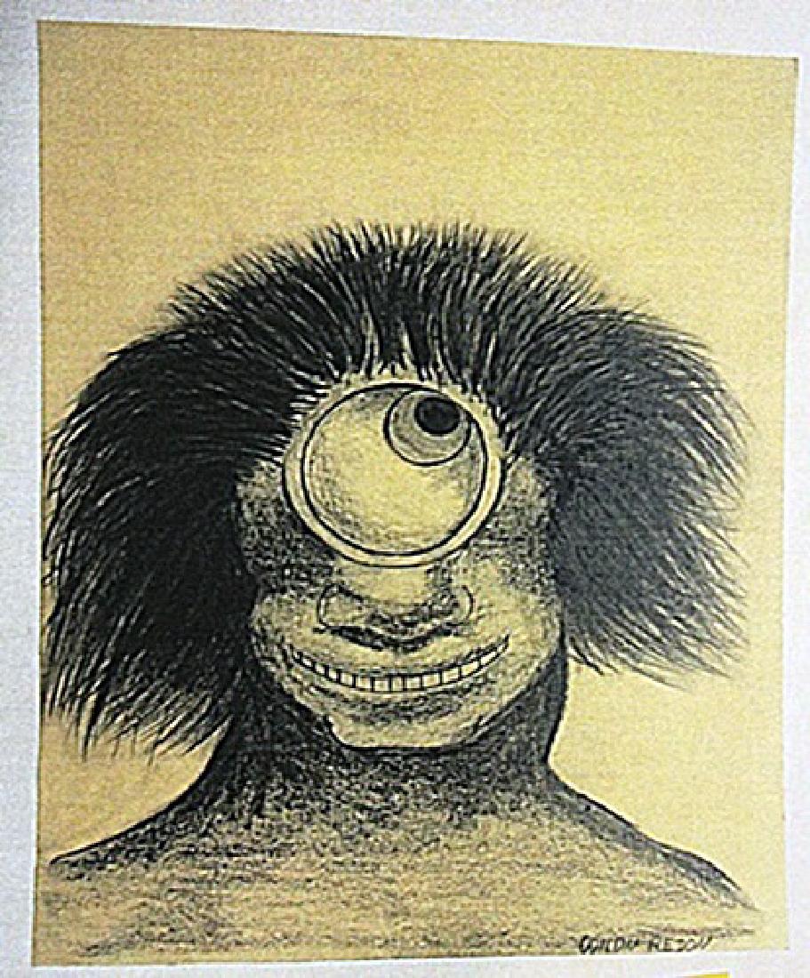 Odilon Redon - Untitled: In the manner of Odilon Redon "Untitled" drawing on paper circa. 1890, private collection approx. 13x10in. Known for his unique blend of artistic naturalism and symbolic subject matter, In the manner