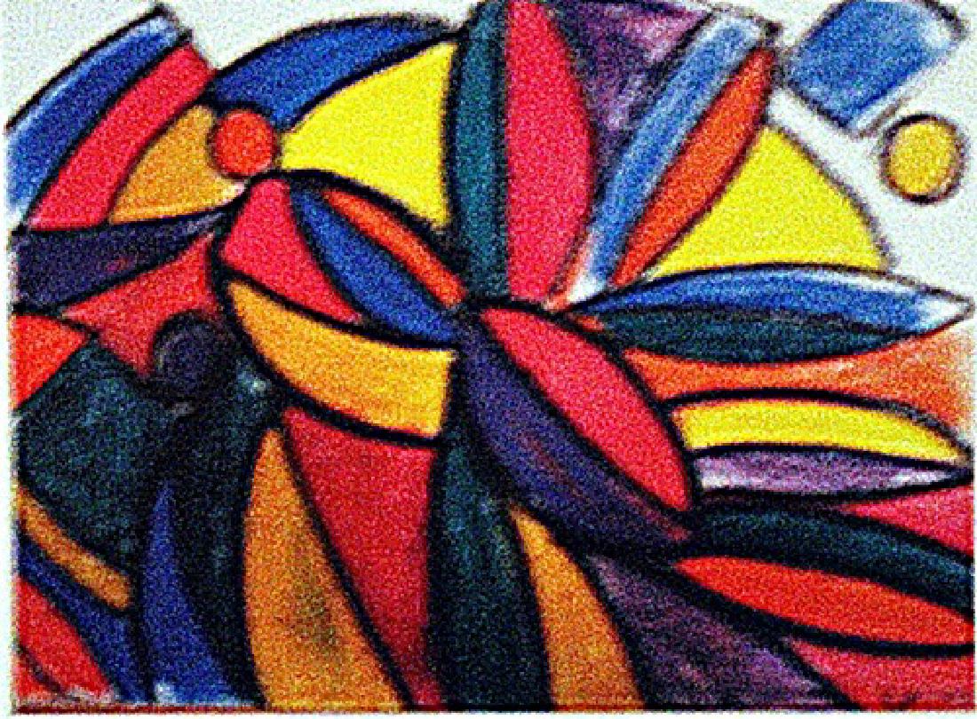 Lee Krasner - Untitled: Pastel on paper in the manner of Lee Krasner "Untitled", circa 1960, private collection, unframed dimensions approximately 19x14. in the manner of Lee Krasner, original name Lenore Krassner (born Octo