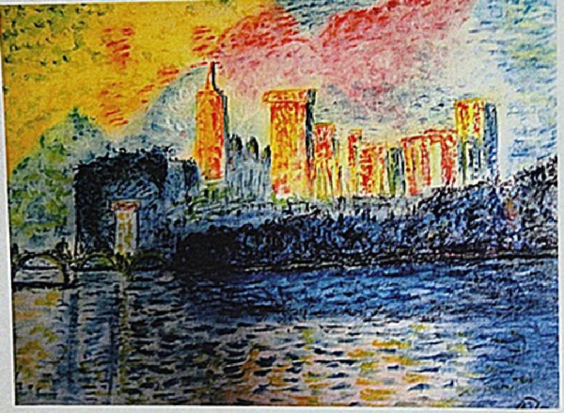 Andre Derain - The Palace Rivera: Oil on paper in the manner of Andre Derain "The Palace Rivera" circa 1930, private collection, unframed dimensions approximately 19x14. André Derain was a French artist, painter, sculptor and co-foun