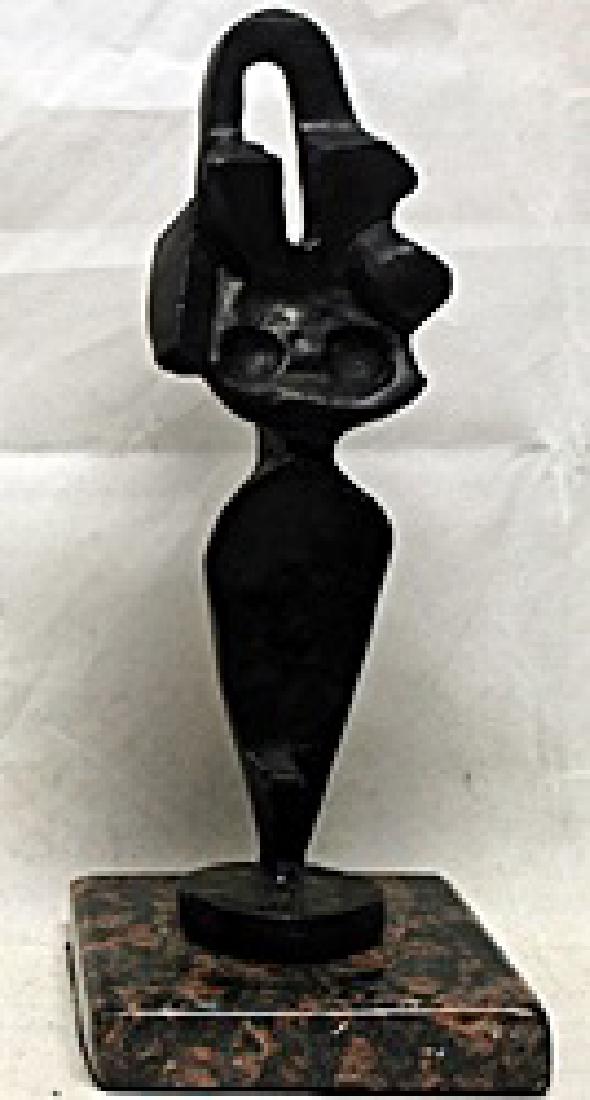 Patina Bronze Sculpture Alexander Archipenko: Limited Edition, bears the signature, Old recast bronze Sculpture after the artist, Size Approx. 10" x 4" x 4" in.