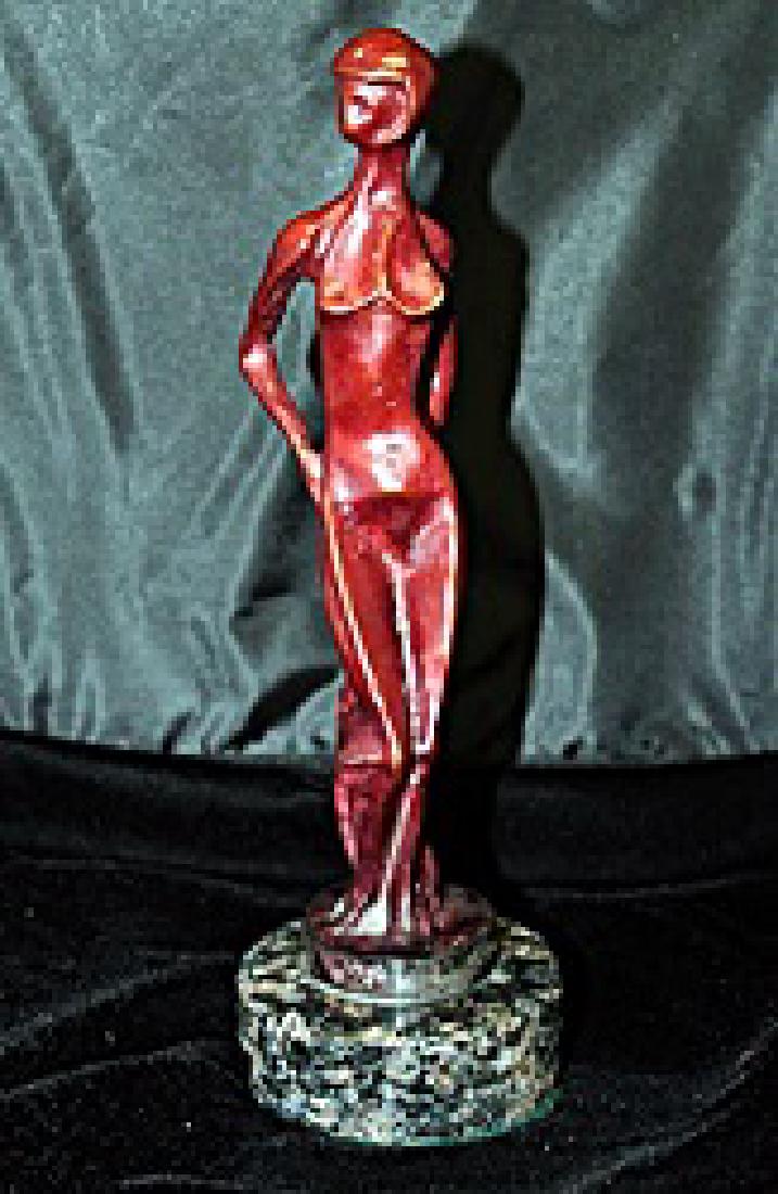 Signed Limited Edition Bronze Archipenko: Old recast patina bronze sculpture Alexander Archipenko, bearing a signature in a limited edition. Dimensions approx 12 x 5 x 5.