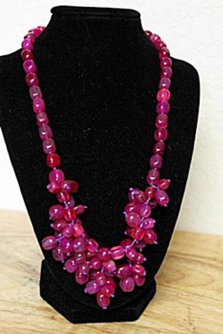 Sterling Silver/ Ruby's Necklace: Sterling Silver/ Ruby's Necklace All Natural 1800cts. 24" approx.