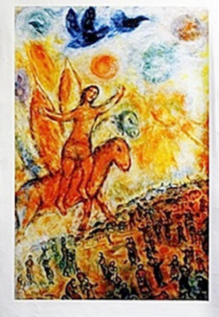 Giclee on Canvas Marc Chagall: Giclee on Canvas Marc Chagall; signed, size approx. 35 x 23 1/2 in.