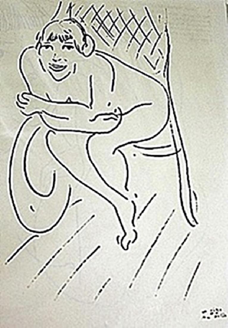 Lithograph "Nu Au Rocking Chair" Henri Matisse: authentic lithograph , Size Approx. 14 x 11 In.