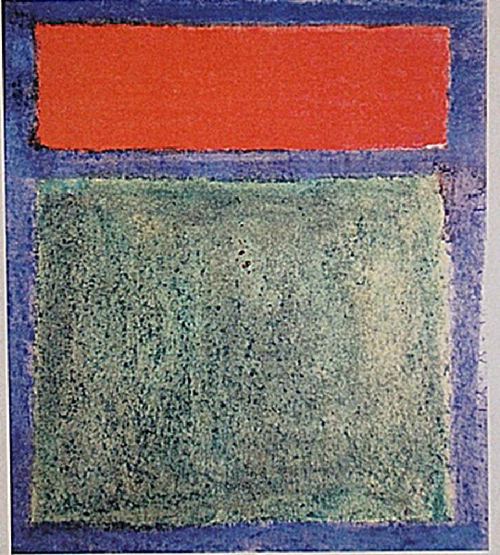Mark Rothko - Red,Blue,And Green: In the manner of Mark Rothko "Red,Blue,And Green" pastel on paper circa. 1940, private collection approx. 19x13in. A prominent figure among the New York School painters, In the manner of Mark Rothko m