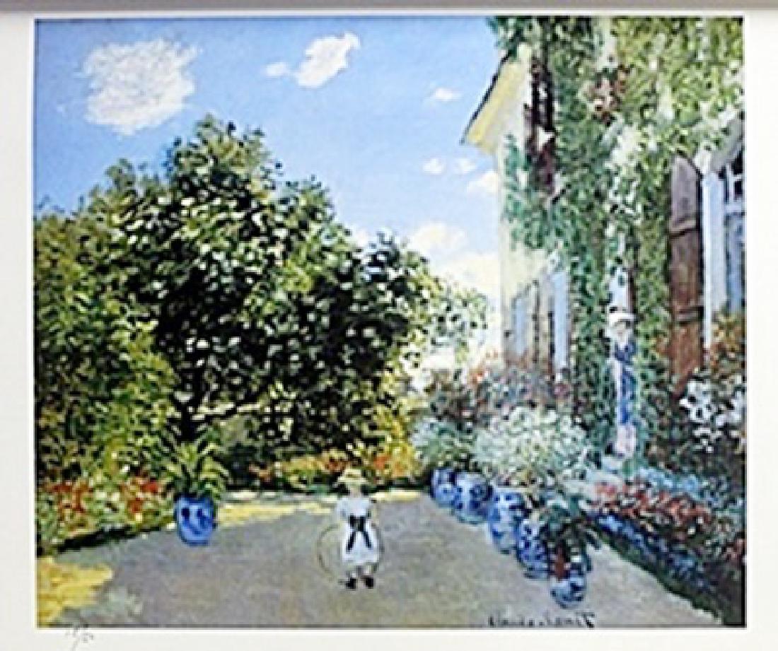 Lithograph Claude Monet: authentic lithograph Claude Monet, signed, size approx. 13 x 19 in. Oscar-Claude Monet (14 November 1840 – 5 December 1926) was a founder of French Impressionist painting, and the most consist