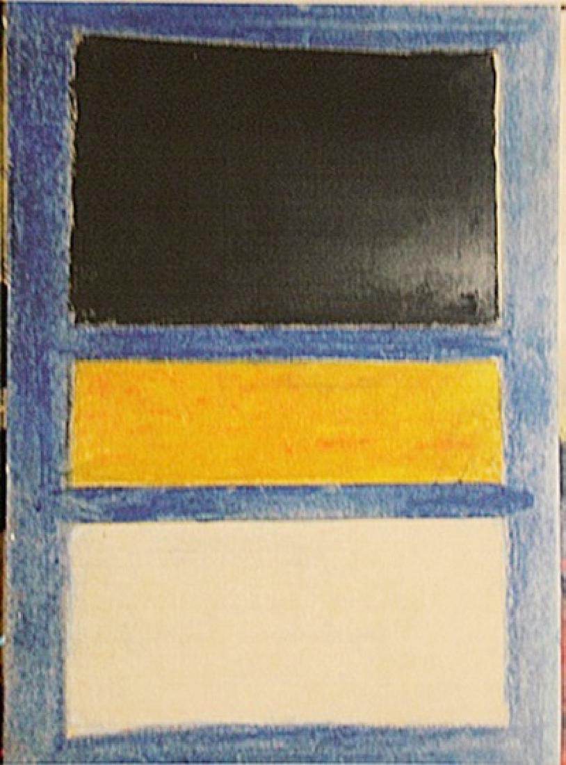 Mark Rothko - Blue,Black And Yellow: In the manner of Mark Rothko "Blue,Black And Yellow" pastel on paper circa. 1950, private collection approx. 19x13in. A prominent figure among the New York School painters, In the manner of Mark Rothk