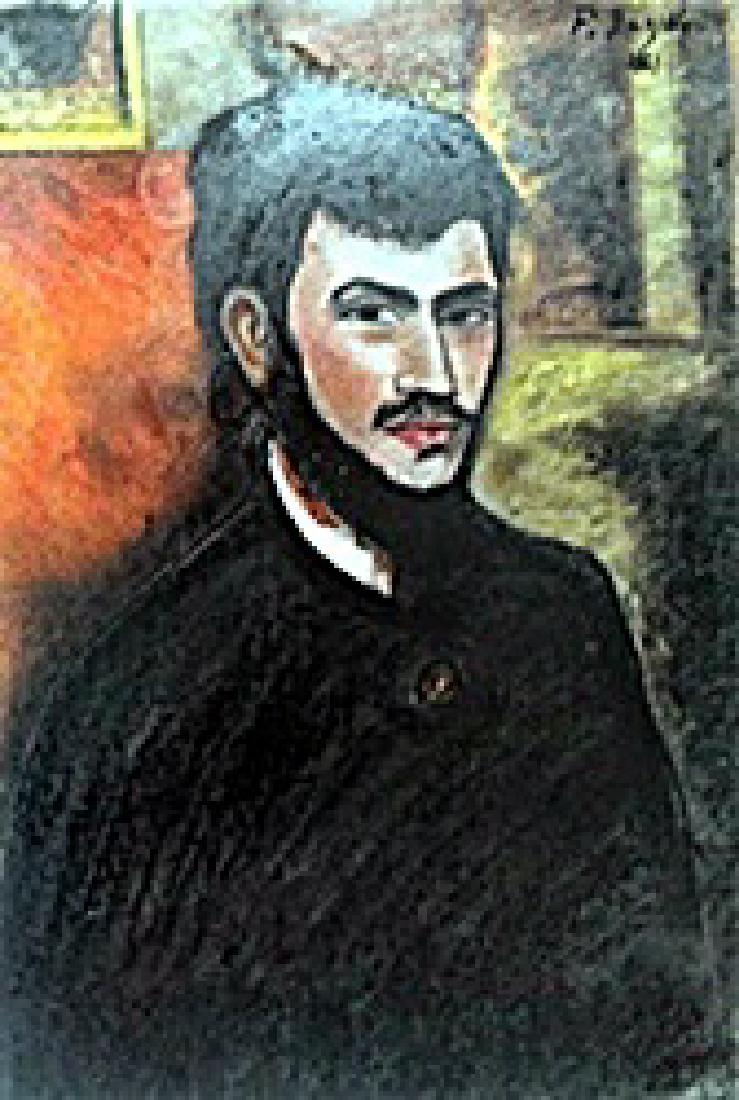 Self Portrait II Pastel Frederic Bazille: bearing the signature and Dated, Pastel Drawing on Paper, in the manner of Frederic Bazille, Size Approx. 19 x 13 inches