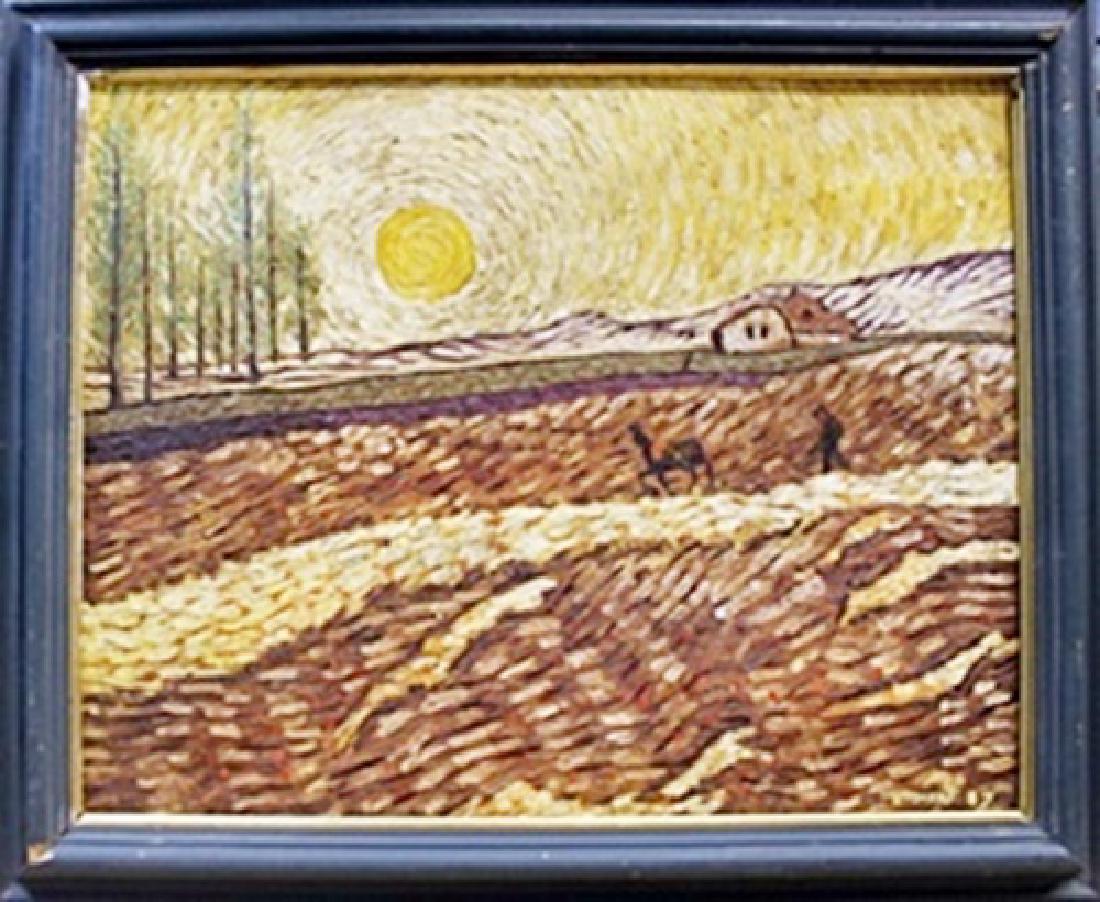 Oil Painting on Canvas - Vincent Van Gogh: Framed, Oil Painting on Canvas, Hand Signed by the artist, Size Approx.