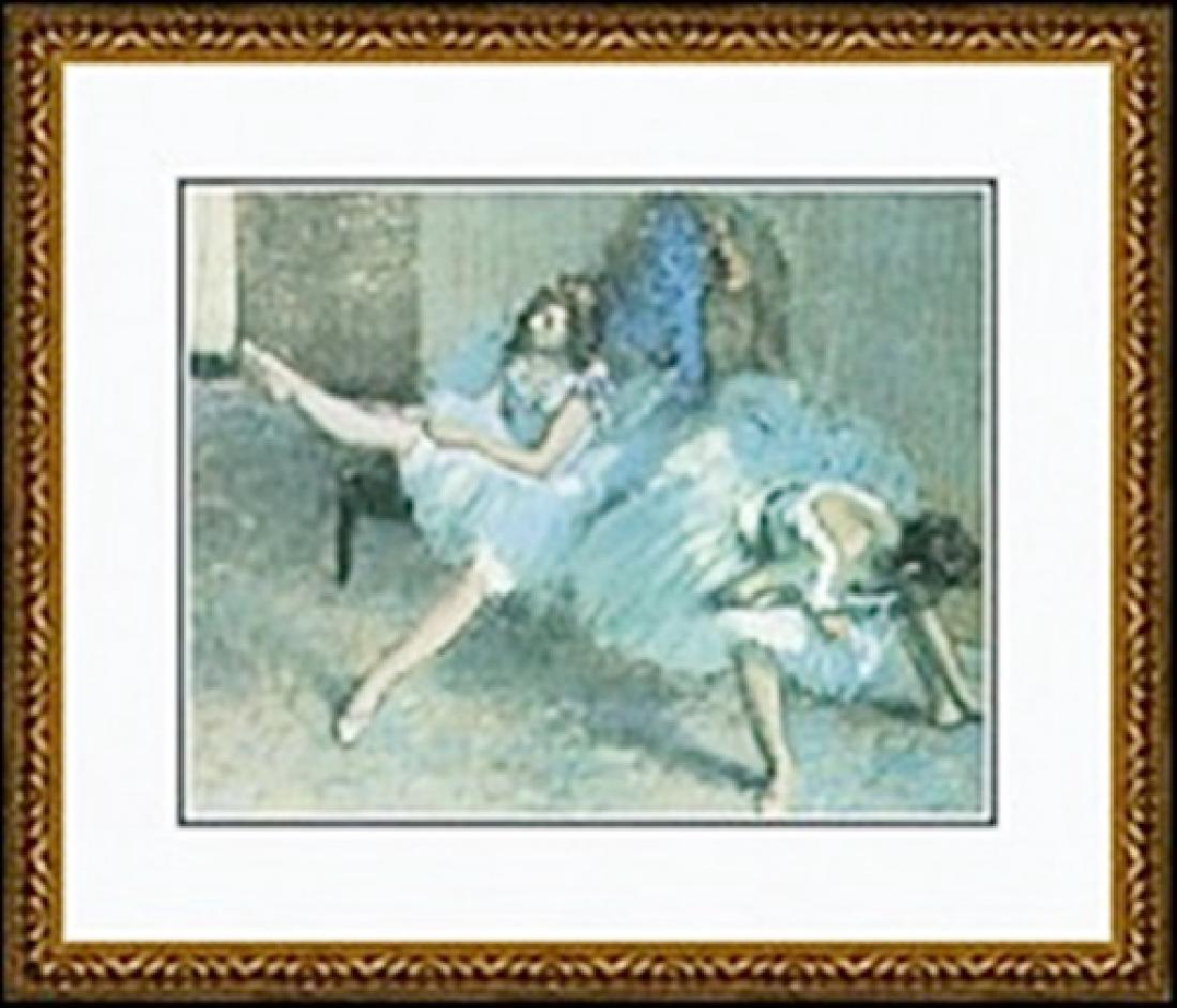 BEFORE THE BALLET(DETAIL), 1888 EDGAR DEGAS: authentic lithograph , IMAGE SIZE: 14X11", FRAMED: 20 13/16X17 13/16"