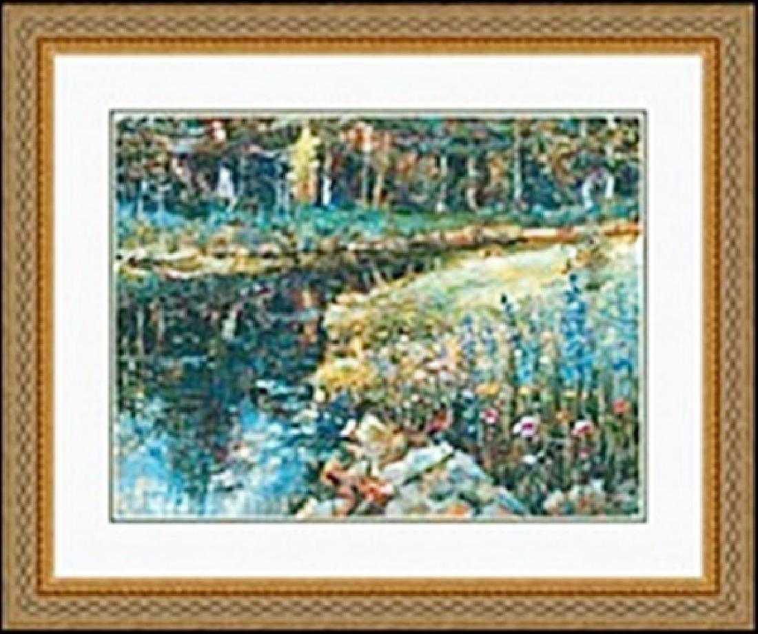 WILDERNESS WONDER LAU CHUN: authentic lithograph , IMAGE SIZE: 24X18 5/16" FRAMEDE SIZE: 34 9/16X28 7/8"