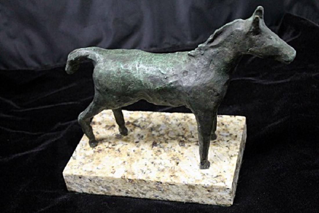 Bronze Sculpture - Edgar Degas: In our opinion a work from the artist’s model, originating in his circle and cast during his lifetime or shortly thereafter, in the manner of Edgar Degas, Bronze Sculpture on a Marble Base.