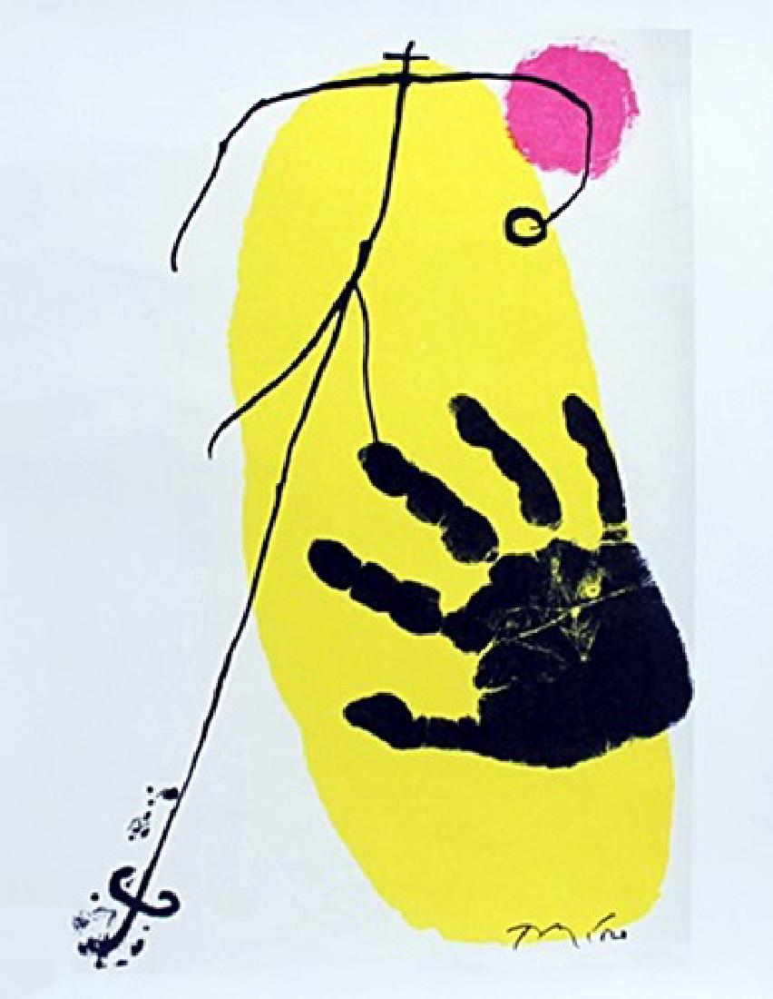 Lithograph By Joan Miro: Lithograph By Joan Miro, Plate Signed, Limited Edition, Size Approx. 14 1/2 x 12 In. Joan Miro, (04/20/1893 - 12/25/1973) Was Catalan Spanish Painter, Sculptor and ceramicist born in Barcelona. He has