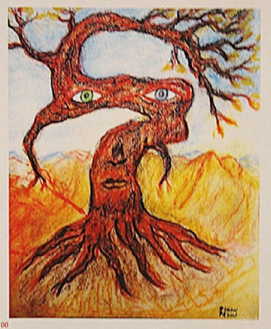 Odilon Redon - The Tree: In the manner of Odilon Redon "The Tree" pastel on paper circa. 1935, private collection approx. 9x11in. Known for his unique blend of artistic naturalism and symbolic subject matter, In the manner of